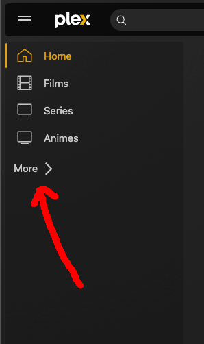 Afficher 'Plus' dans la barre lattérale